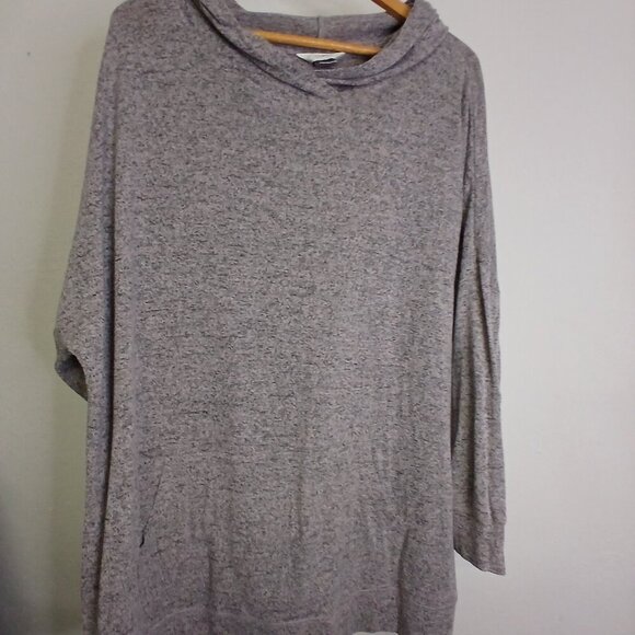 CJ Banks Tops - UGC CJ Banks Grey Long sleeved pullover with hood Size 3X